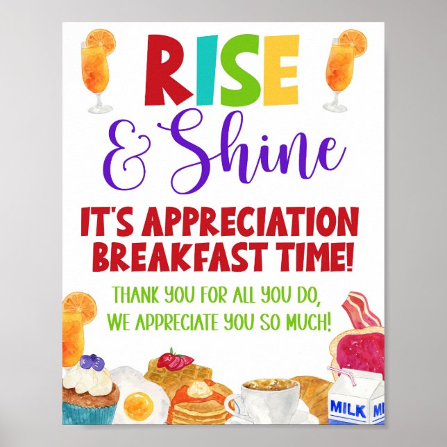 Lehrerwertfrühstück Poster (Vorne)