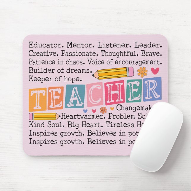 Lehrerwörter Mousepad (Mit Mouse)