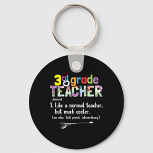 Lehrkraft 3. Klasse Zurück zur Schule Geschenk 3. Schlüsselanhänger