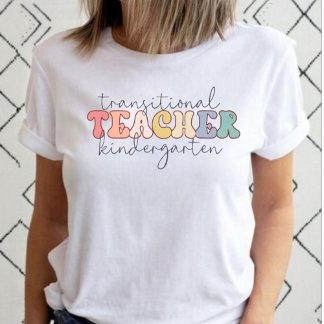 Lehrkraft für Übergangskindergarten Süßes Pastell- T-Shirt