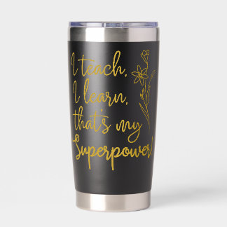 Lehrkräfte Superkraft Ich unterrichte Ich lerne Thermobecher