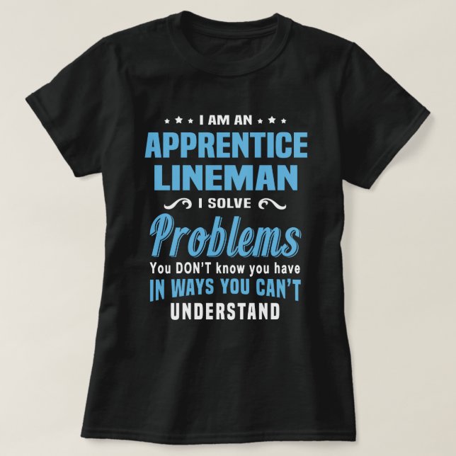 Lehrling Lineman T-Shirt (Design vorne)