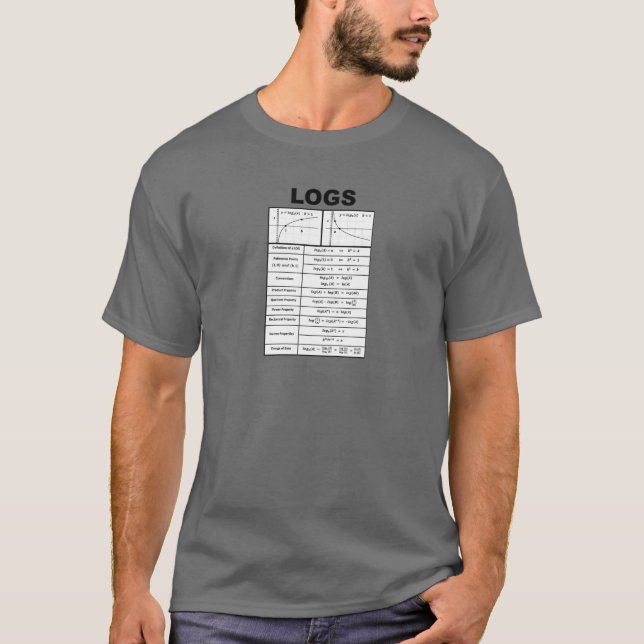 Lehrmathematik Algebra LOGS und logarithmische Req T-Shirt (Vorderseite)