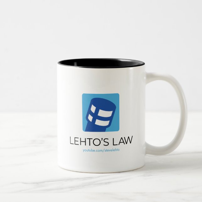 Lehto's Law Logo Zweifarbige Tasse (Rechts)