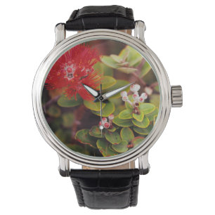Lehua-Blüten in Hawaii-Vulkanen Armbanduhr