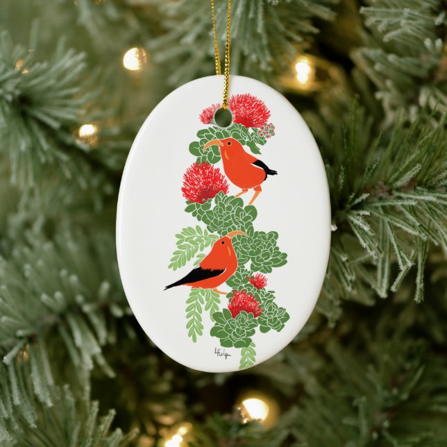 Lehua und Iiwi Weihnachtsschmuck (Baum)