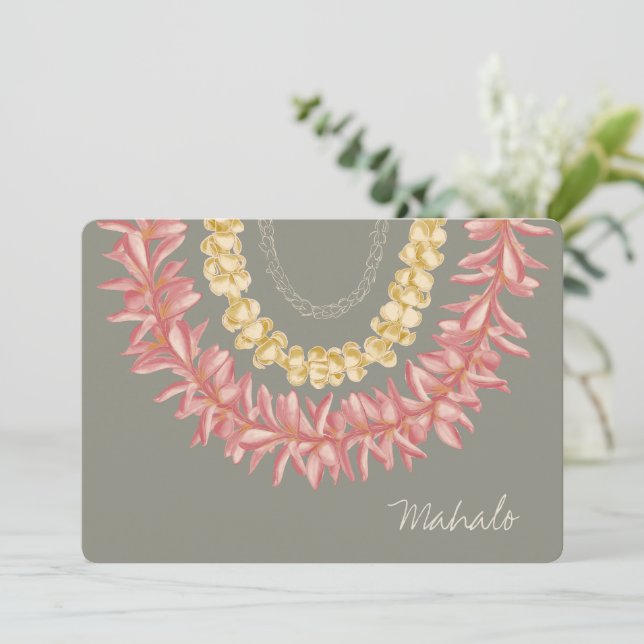 Lei Day by Wander with Aloha Dankeskarte (Stehend Vorderseite)