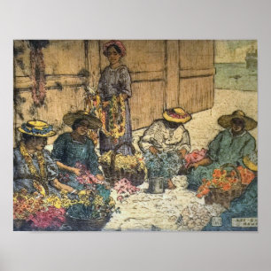 'Lei Day Hawaii' - Charles W. Bartlett Poster