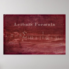Leibniz Pi Formel - Math Poster