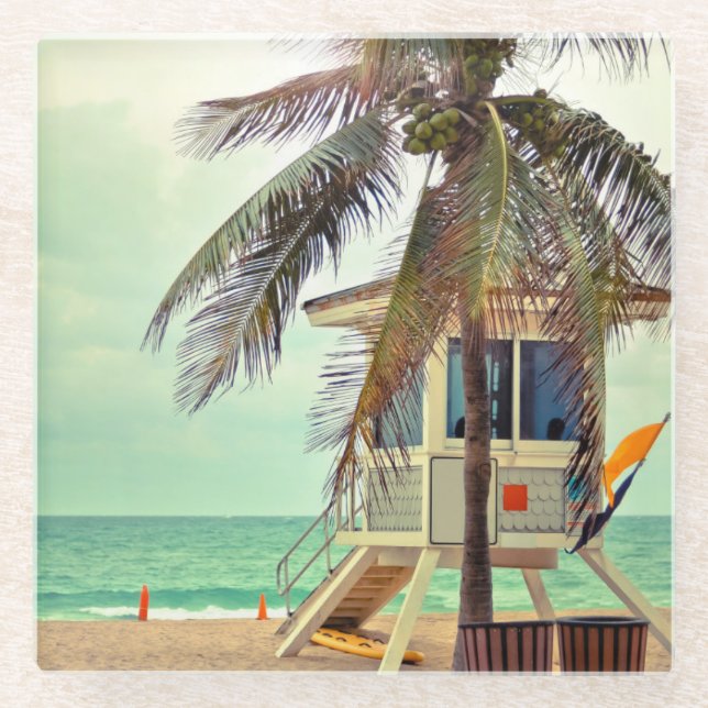 Leibwächter-Station |Florida Glasuntersetzer (Vorderseite)