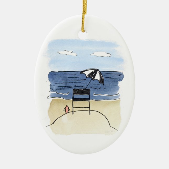 Leibwächter-Stuhl auf der Strand-Verzierung Keramikornament (Vorne)