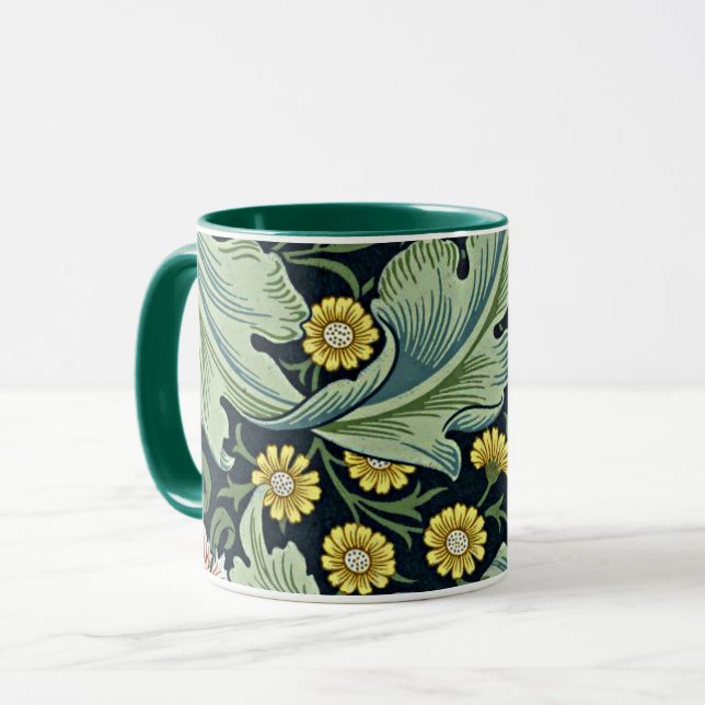 Leicester, beliebtes Muster von William Morris Tasse (Vorderseite Links)