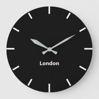 Leicester Black Face Time Zone Newsroom Wall Große Wanduhr