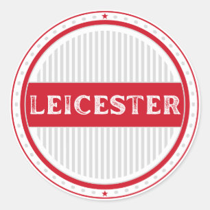 Leicester City Pride-Emblem – Englische Identität Runder Aufkleber