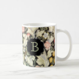 Leicester Floral Muster mit Monogramm Kaffeetasse