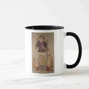 Leichentuch, das eine Frau hält ein ankh darstell Tasse