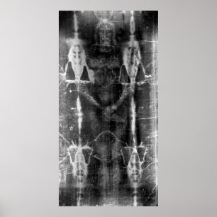 Leichentuch von Turin, frontales Ansicht-Negativ Poster