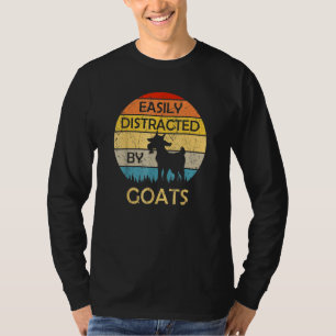 Leicht abgelenkt2 durch Ziegen Retro Vintage Funny T-Shirt