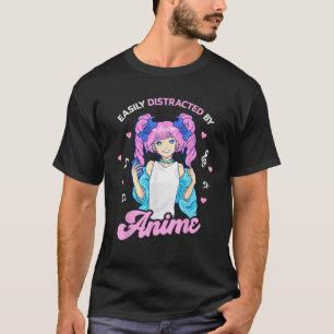 Leicht abgelenkt durch anime ästhetische Manga Kaw T-Shirt