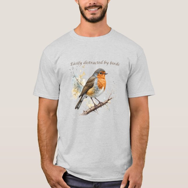 Leicht abgelenkt durch das Zitat zum Vogelspass T-Shirt (Vorderseite)