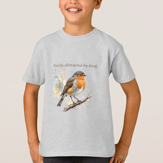 Leicht abgelenkt durch das Zitat zum Vogelspass T-Shirt (Vorderseite)