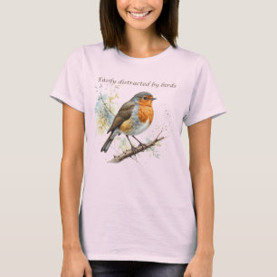 Leicht abgelenkt durch das Zitat zum Vogelspass T-Shirt