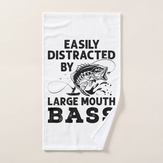 Leicht abgelenkt durch den großen Mouth Bass Fishe Handtuch (Handtuch)