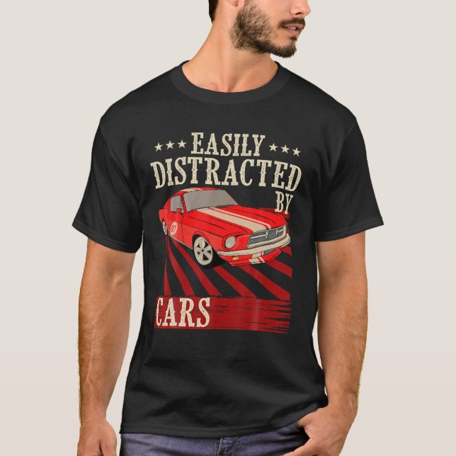 Leicht abgelenkt durch den klassischen Muskelkater T-Shirt (Vorderseite)