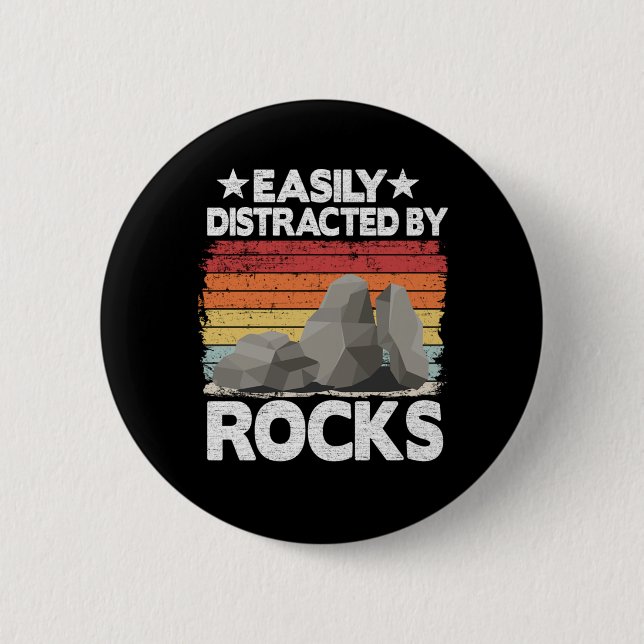 Leicht abgelenkt durch den Rocksammler Mineral Ret Button (Vorderseite)