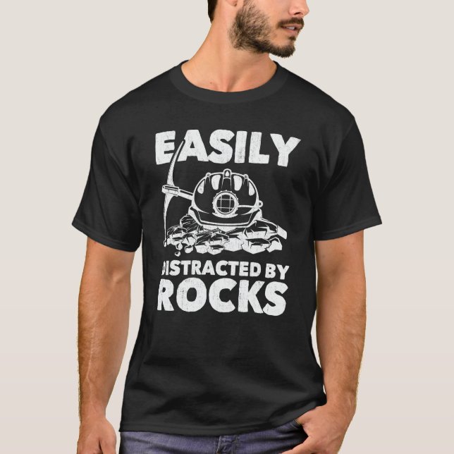 Leicht abgelenkt durch Felsen Geologie T-Shirt (Vorderseite)