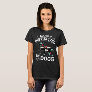 leicht abgelenkt durch Hunde T-Shirt