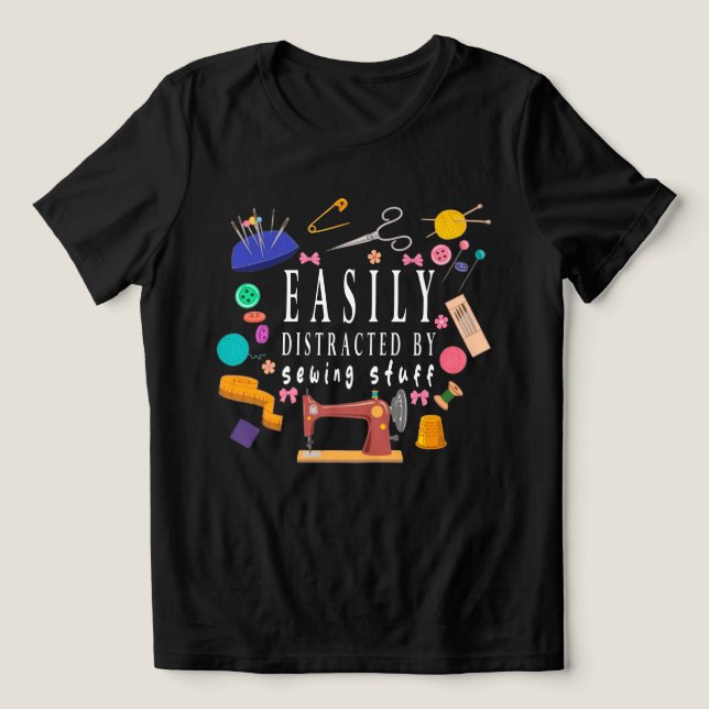 Leicht abgelenkt durch Nähen von Shirt, Nähen Tri-Blend Shirt (Design Vorderseite)