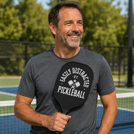 Leicht abgelenkt durch Pickleball NAME Personalisi Schläger
