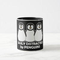 Leicht abgelenkt durch Pinguin-lustige Dunkelheit
