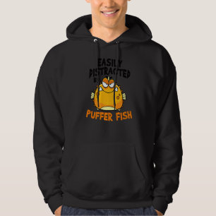 Leicht abgelenkt durch Puffer-Fisch-Blowfish 1 Hoodie