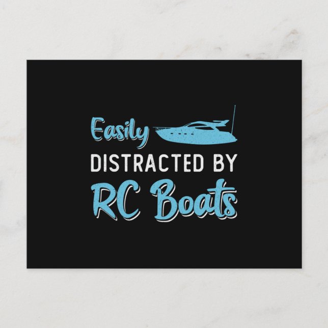 Leicht abgelenkt durch RC Boats Modell Funny RC Bo Postkarte (Vorderseite)