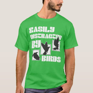 Leicht abgelenkt durch Vögel Bird Lover Familienre T-Shirt