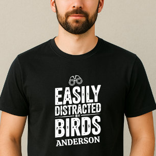 Leicht abgelenkt durch Vögel Geschenk für Vogelbeo T-Shirt
