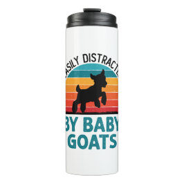 Leicht abgelenkt von Baby Goats Goat Bauer Thermosbecher