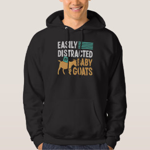 Leicht abgelenkt von Babyziegen, die Ziegen züchte Hoodie