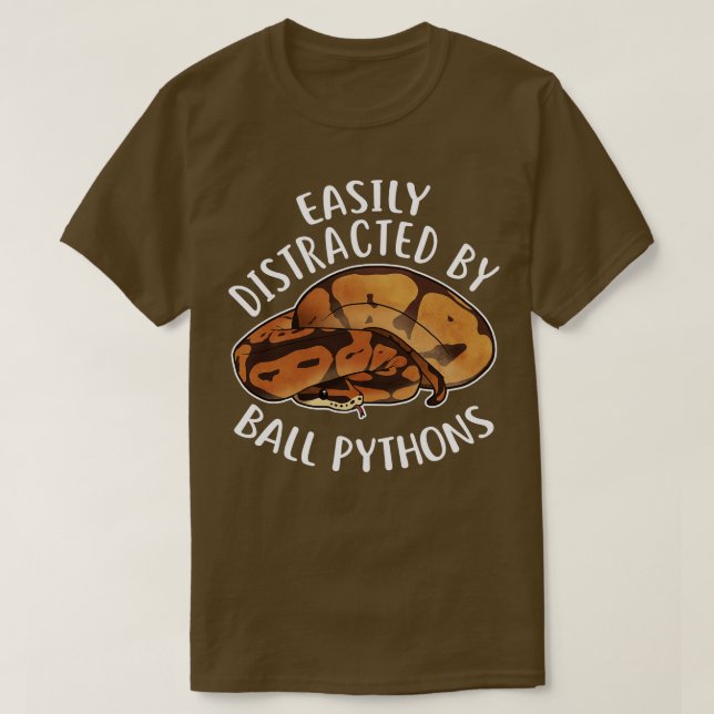 Leicht abgelenkt von Ball-Pythons T-Shirt (Design vorne)