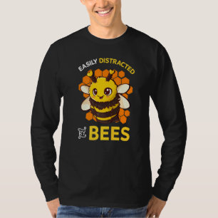 Leicht abgelenkt von Bienen Niedliche Imkermädchen T-Shirt