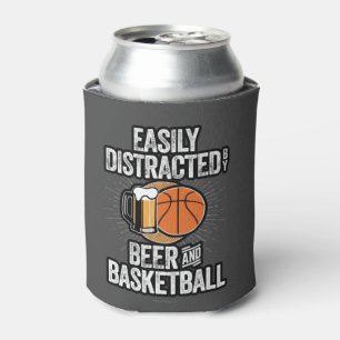 Leicht abgelenkt von Bier und Basketball Dosenkühler