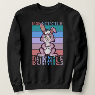 Leicht abgelenkt von Bunnies Niedlicher Lover Sweatshirt
