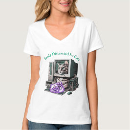 Leicht abgelenkt von Cats Funny Cat Lover T - Shir T-Shirt
