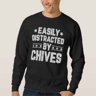 Leicht abgelenkt von Chives Vegetarian Vegetarian Sweatshirt