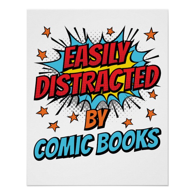 Leicht abgelenkt von Comic Books Comic Lover Poster (Vorderseite)