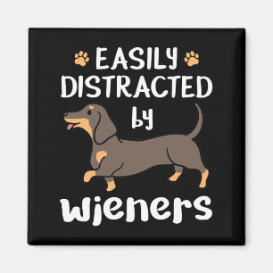 Leicht abgelenkt von Dackeln Funny Dackel Hund Magnet