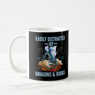 Leicht abgelenkt von Drachen und Bücher Kinder Män Kaffeetasse