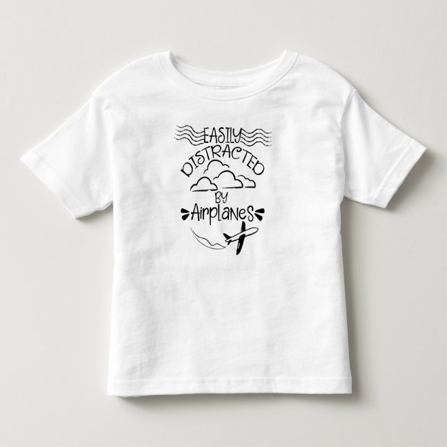 Leicht abgelenkt von Flugzeugen Pilot Kleinkind T-shirt (Vorderseite)